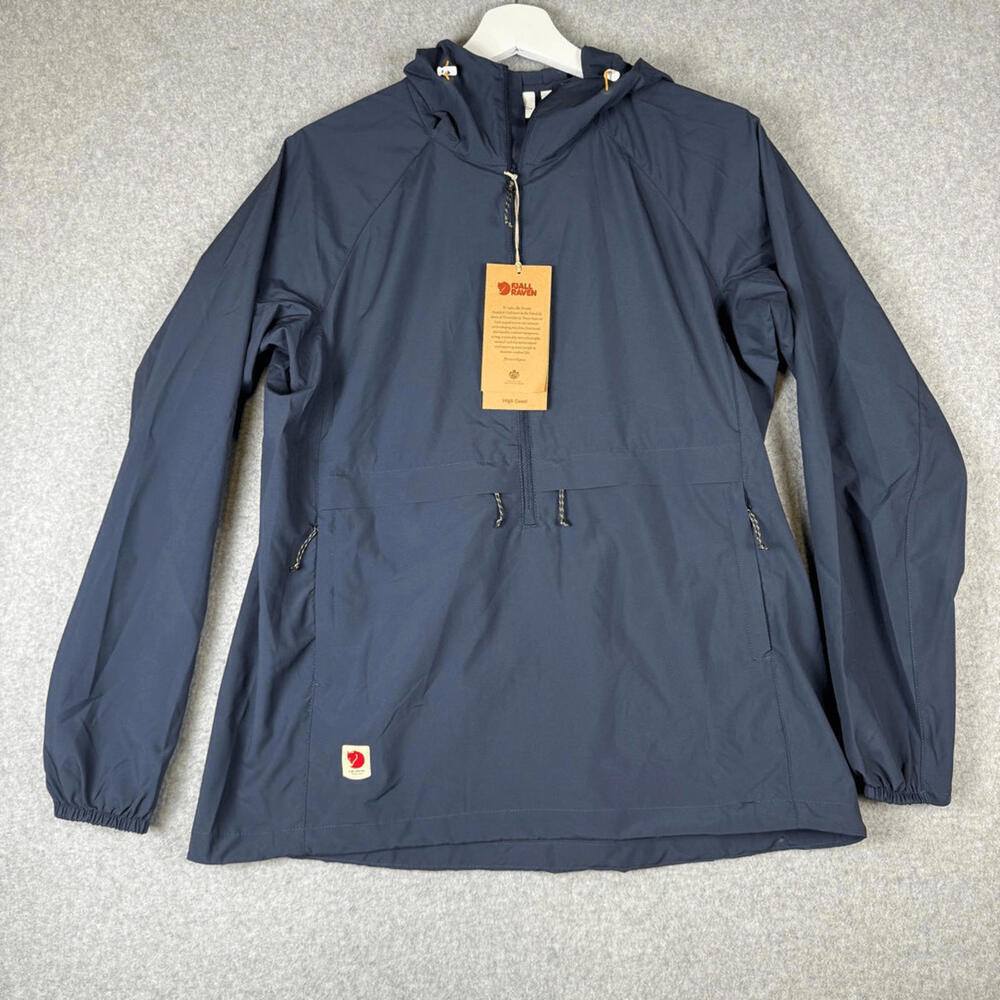 Fjällräven Women's High Coast Wind Anorak Jacket in Dark Navy Size XS